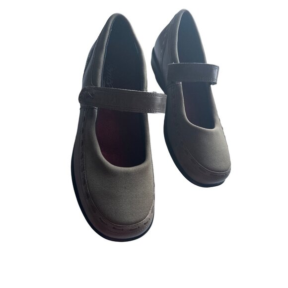 Aetrex Mary Jane Sandal Berries Leather Clog Mulberry Green 4 Way Stretch 8.5 - Picture 3 of 9